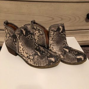 Snake print Lucky Brand booties